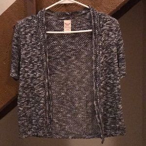 Faded Glory Gray Open Front knit Cardigan Top S:S